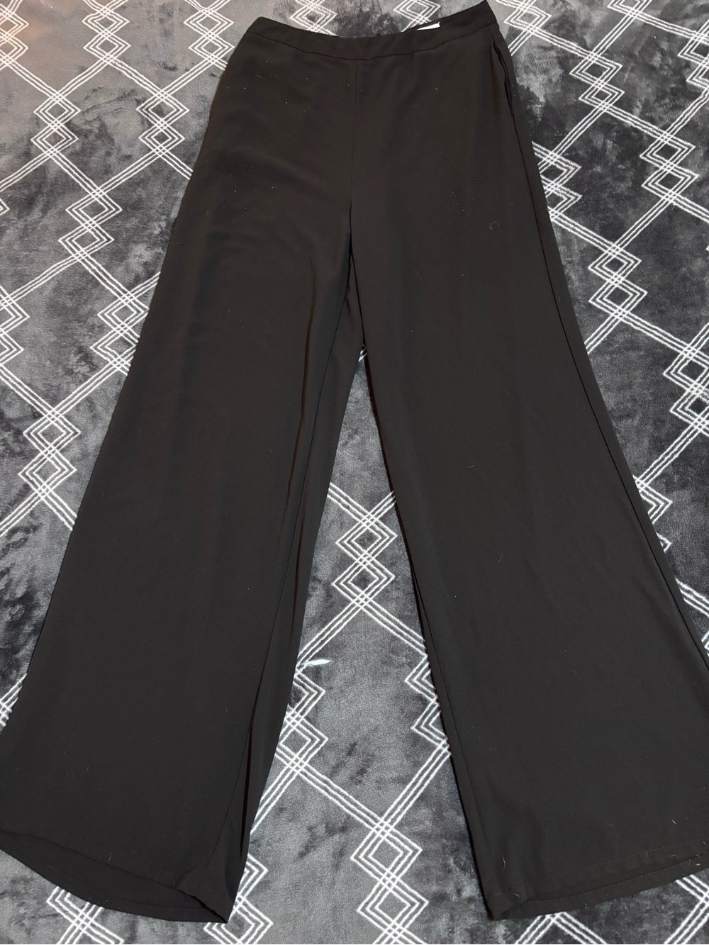 Black Wide-Leg Formal Pants